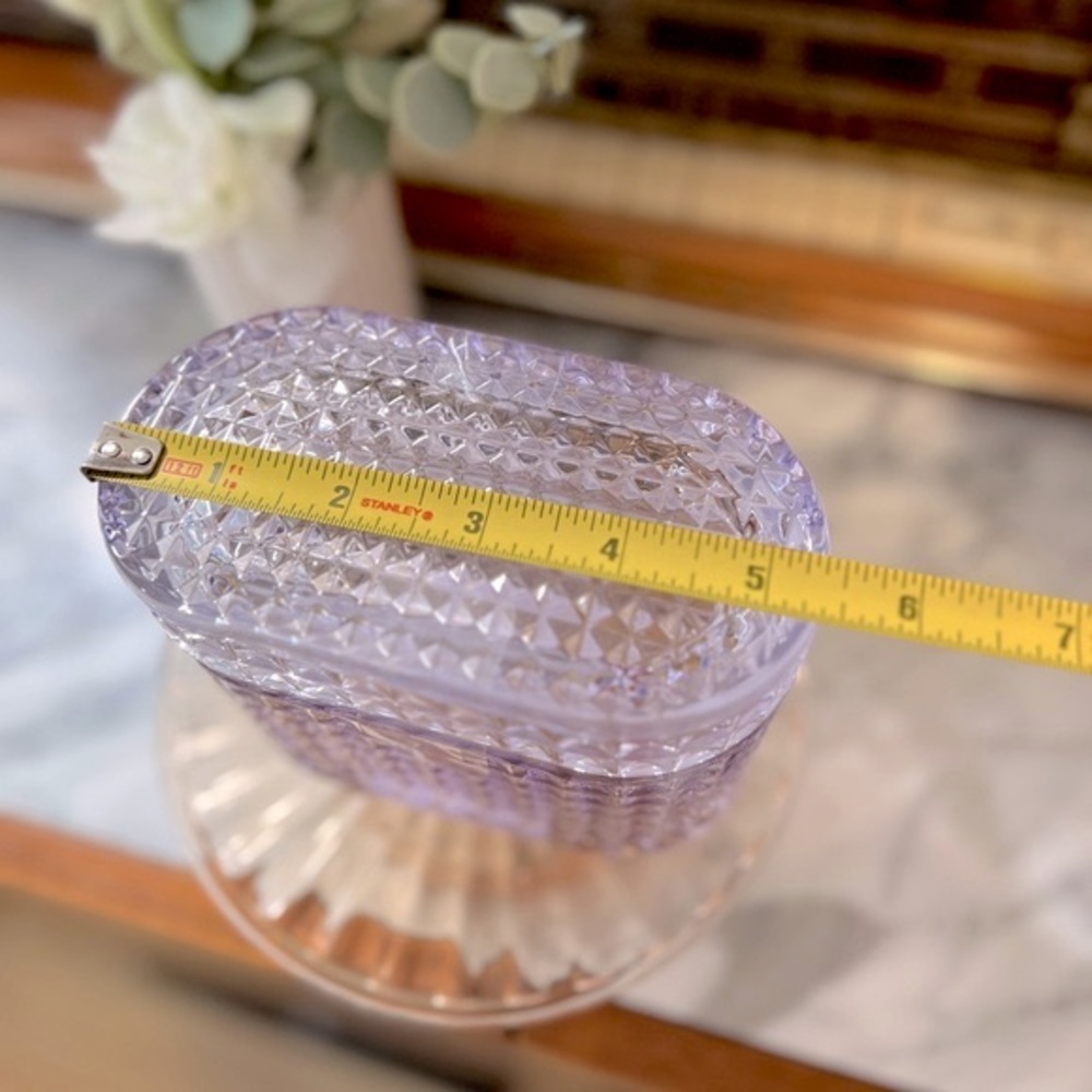 ✨NEW💜Target Bullseye Playground 2024 Purple Glass Trinket Box💎 - Picture 10 of 11
